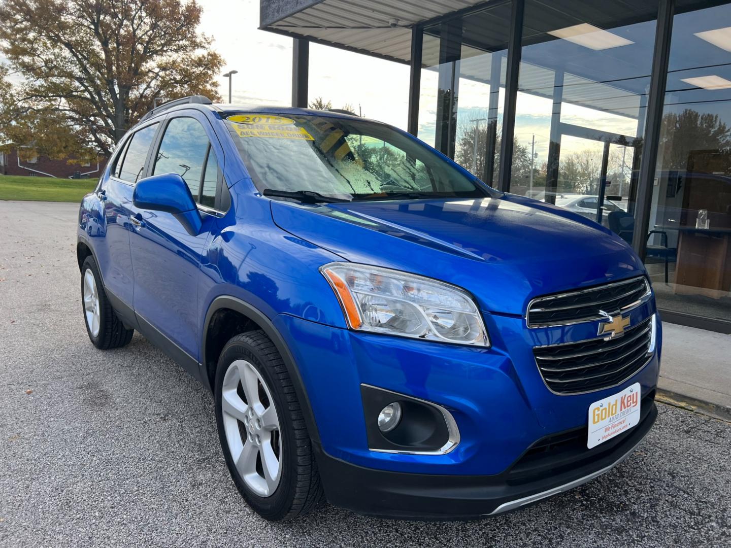 2015 Brilliant Blue Metal Chevrolet Trax LT AWD (KL7CJTSB3FB) with an 1.4L L4 DOHC 16V engine, 6-Speed Automatic transmission, located at 1633 W Kimberly, Davenport, IA, 52806, (563) 323-5341, 41.559456, -90.598732 - Photo#1